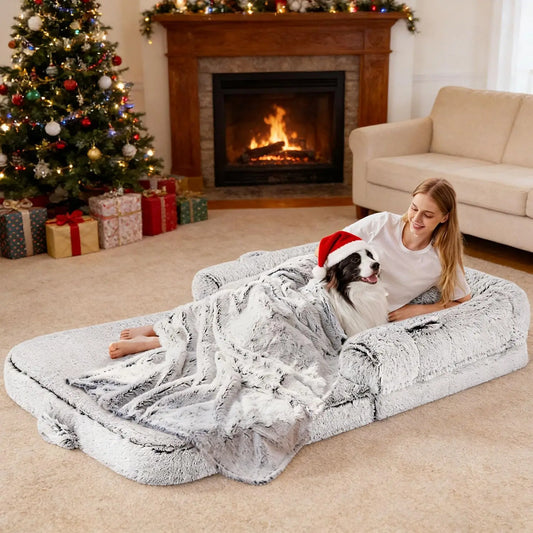 Human Dog Bed For Adults Foldable Giant Pet Bed Premium