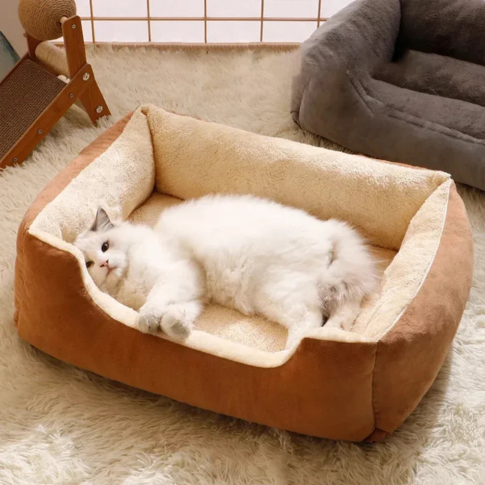 Guangdong Plush Cat Bed With Soft Cushion For Cats