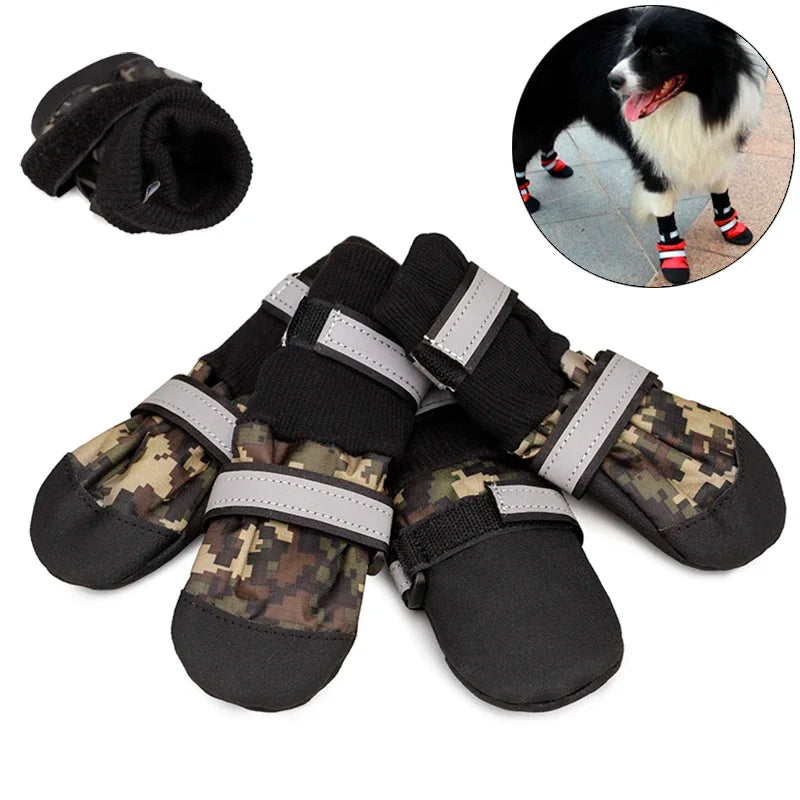 Waterproof Anti Slip Dog Boots Reflective For Dogs Outdoor