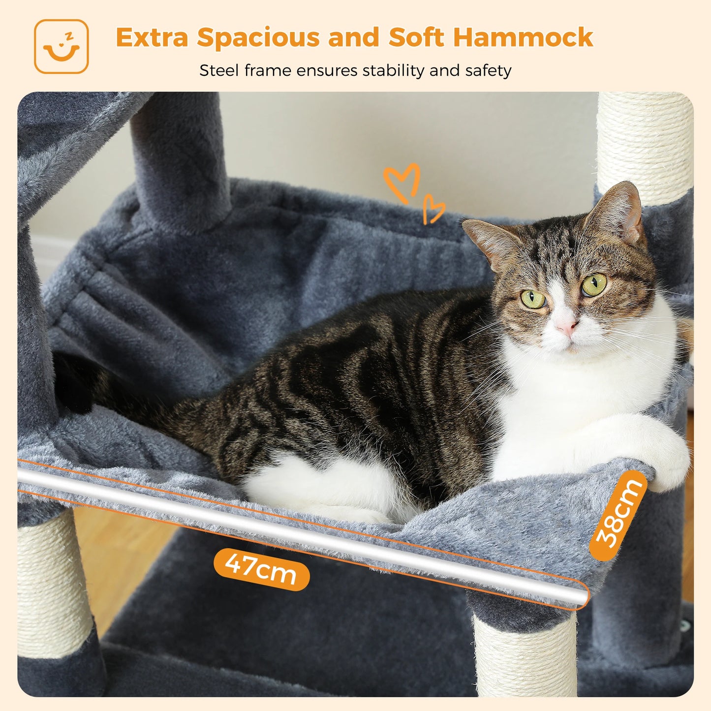 PAWZ Road Large Cat Tree Tower With Sisal Scratching Posts