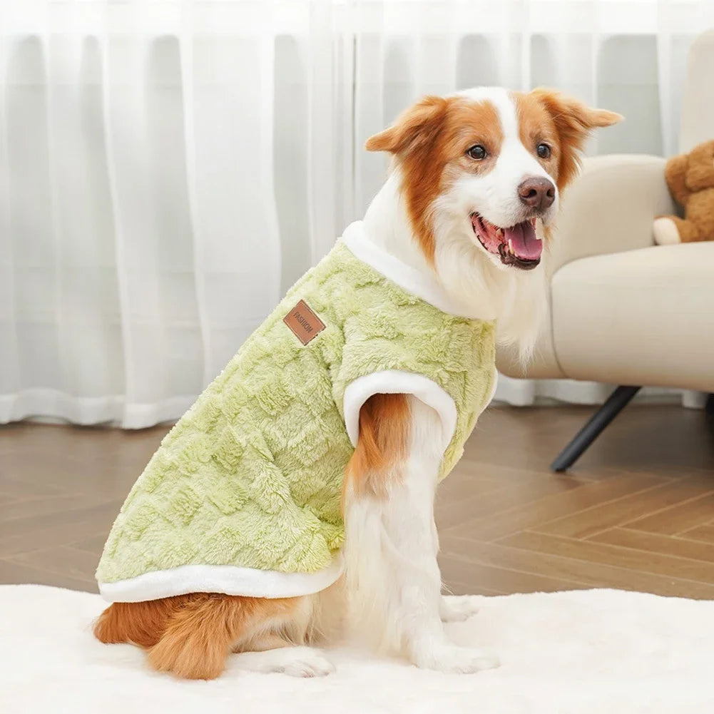 NONECN Winter Warm Flannel Dog Sweater Coat for Pets