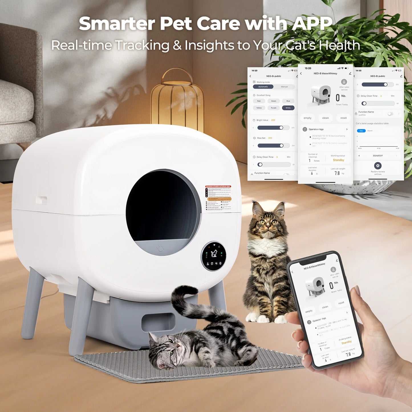 Lunapurr Self Cleaning Automatic Cat Litter Box With App Control