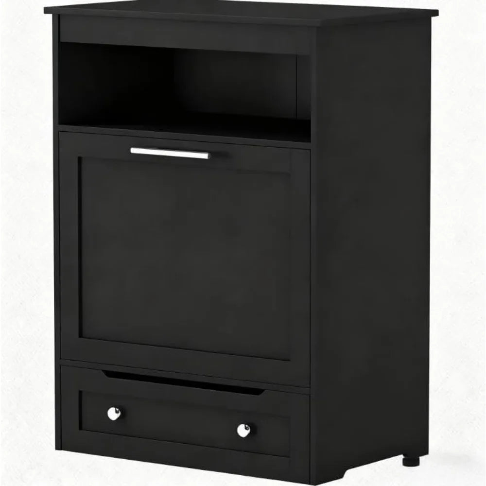 Elevated Dog Feeder With Storage Cabinet And Pull Out Drawer