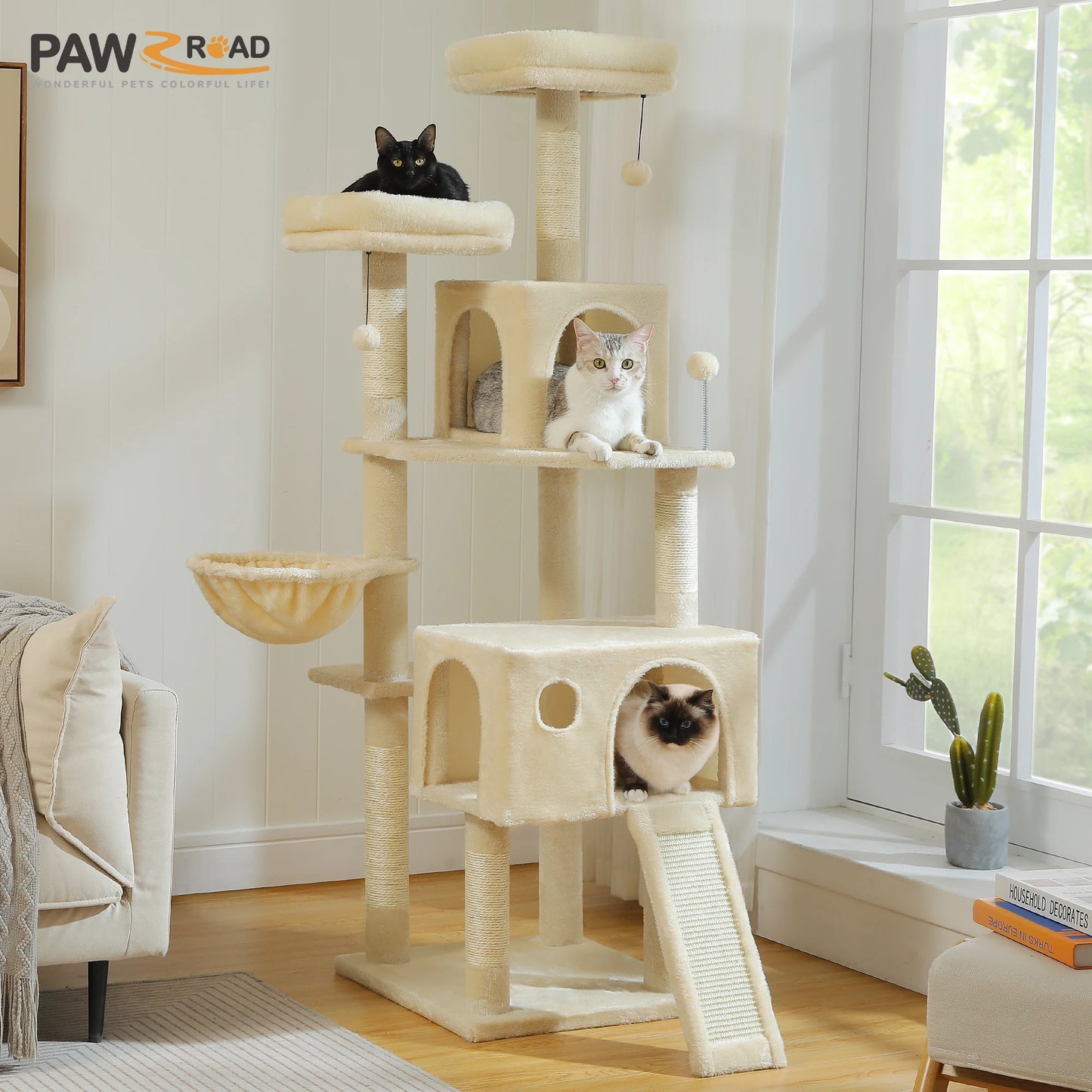 PAWZ Road Multi Level Cat Tree Sisal Scratching Post