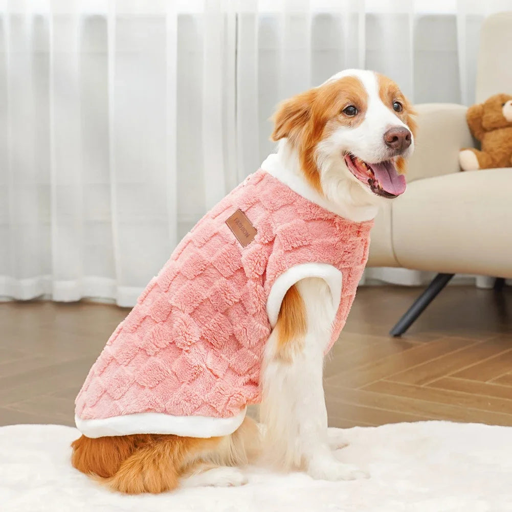 NONECN Winter Warm Flannel Dog Sweater Coat for Pets