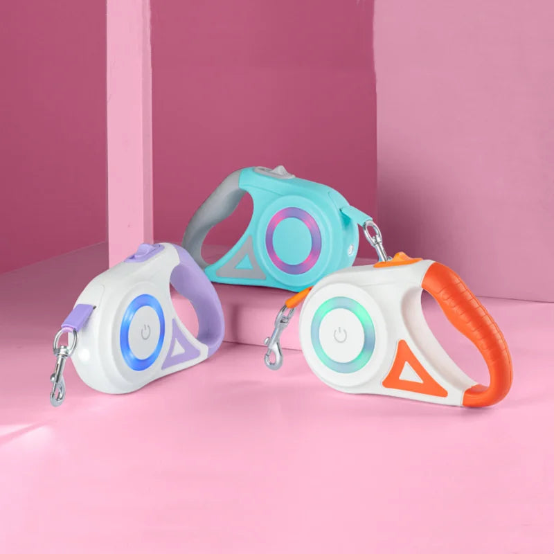 Booteely 5M Automatic Retractable Dog Leash With LED Flashlight