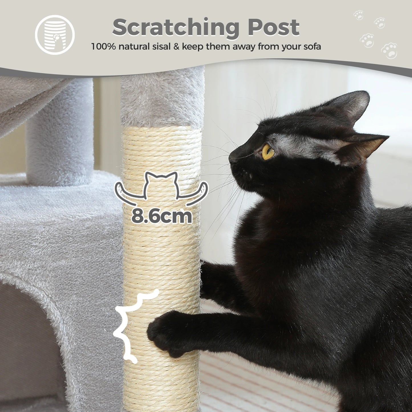 PAWZ Road 4 In 1 Cat Tree With CondoHideaway HammockNest