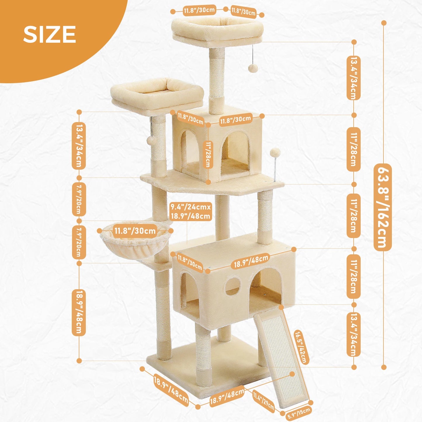 PAWZ Road Multi Level Cat Tree Sisal Scratching Post