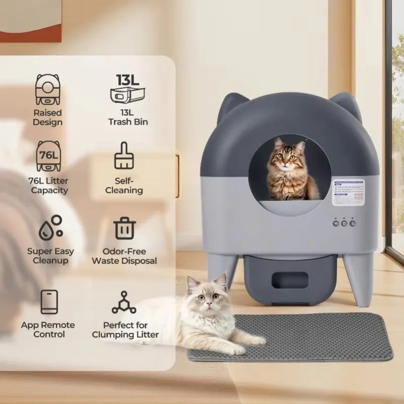 Lunapurr Self Cleaning Automatic Cat Litter Box With App Control