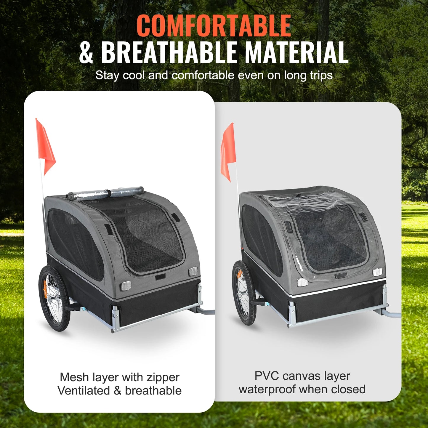 Dog Bike Trailer DT810 Pet Carrier Cart With Wheels