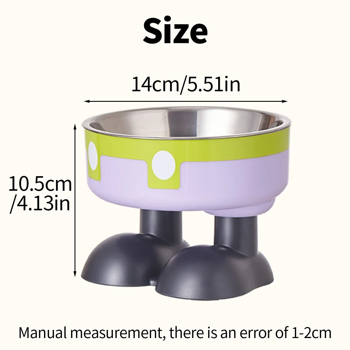High Leg Neck Protecting Stainless Steel Pet Bowl For Dogs