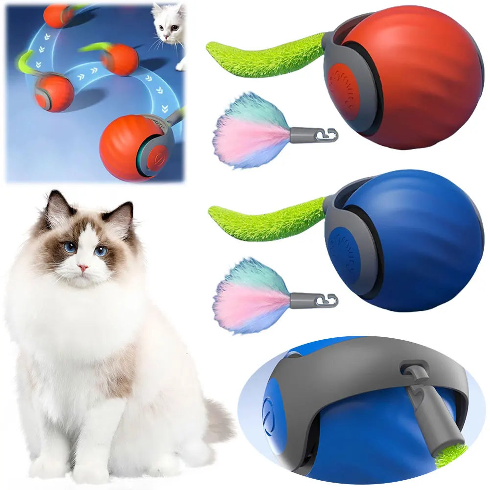 Automatic Moving Cat Toy Ball Interactive Rechargeable Pet Toy