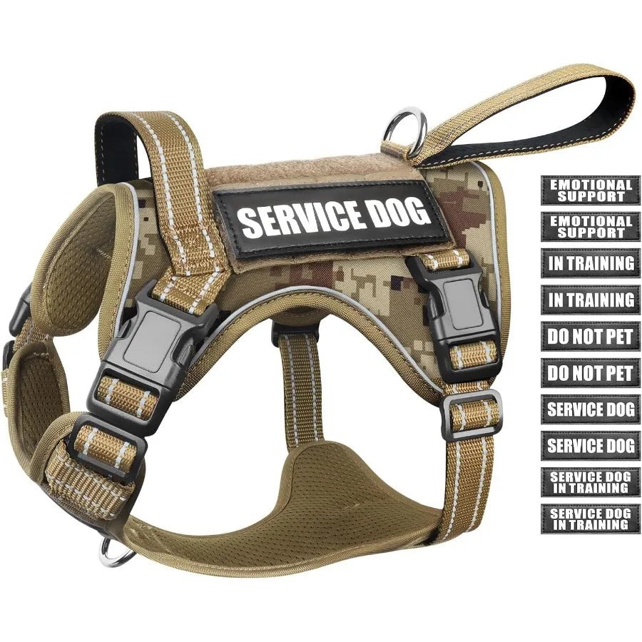 Hign-concerned Tactical Dog Harness With Handle And Molle System