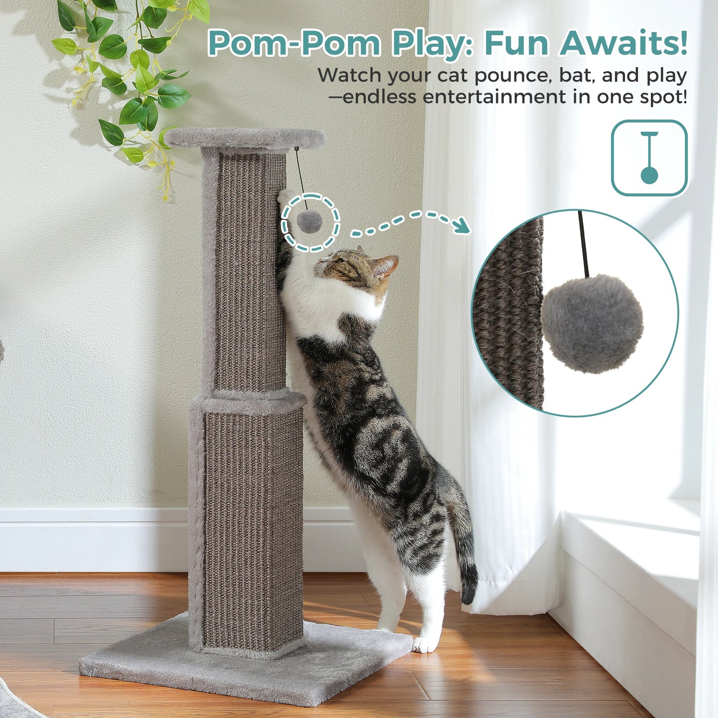 PAWZ Road Cat Scratching Post Indoor Toy For Cats Play