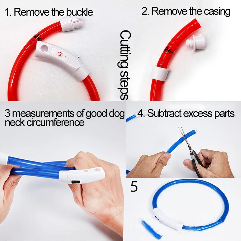 CN Guangdong Luminous Dog Collar LED Light Night Safety GXQ02