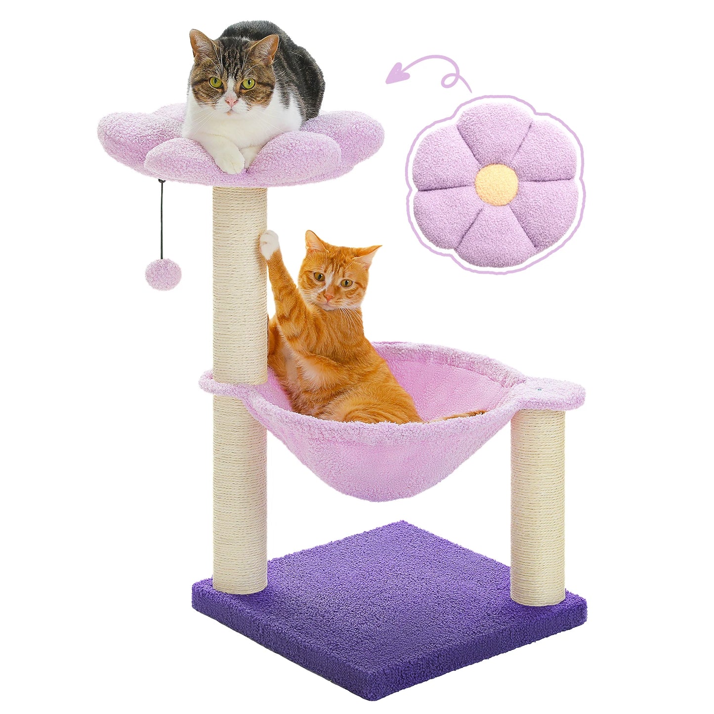 PAWZ Road Flower Cat Tree With Indoor Sisal Scratching Post