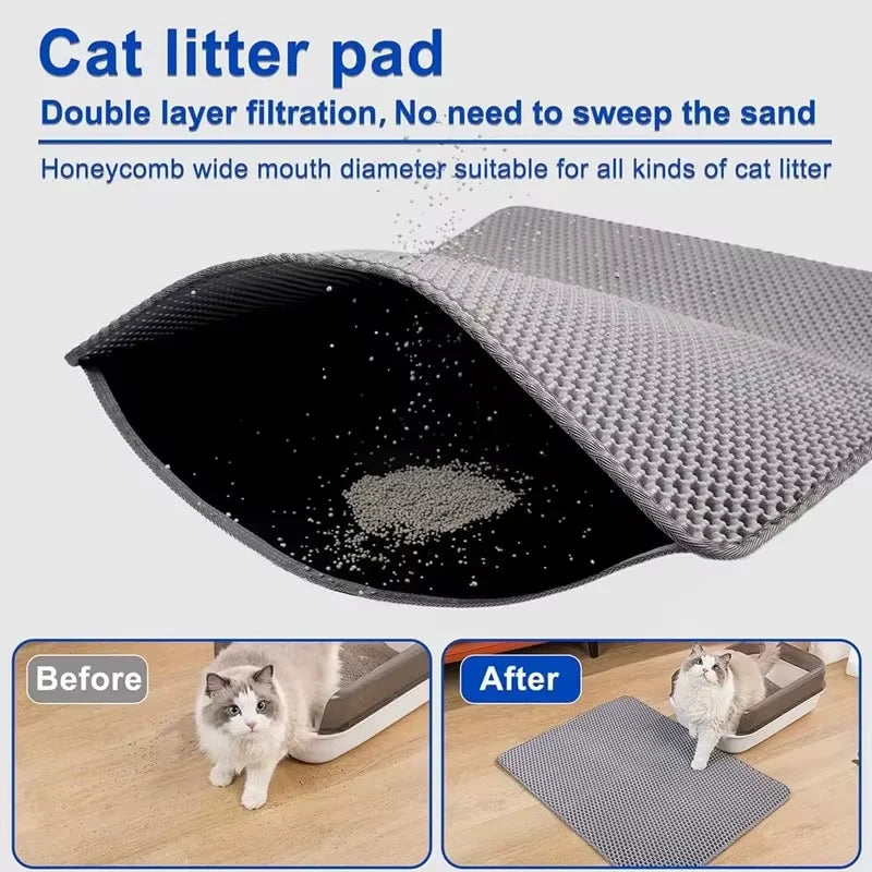 CN Cat Litter Mat Waterproof Double Layer Trapping Pad