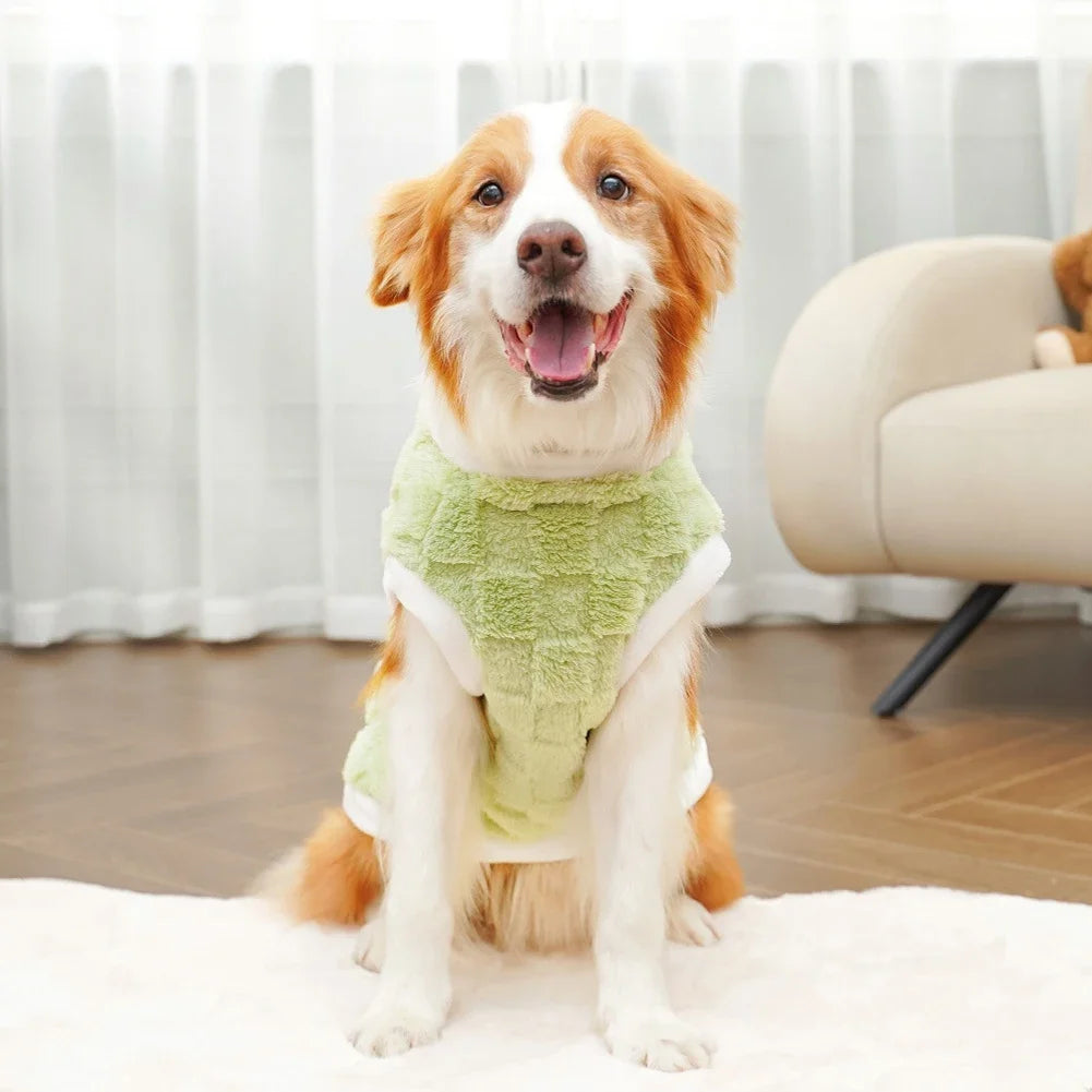 NONECN Winter Warm Flannel Dog Sweater Coat for Pets