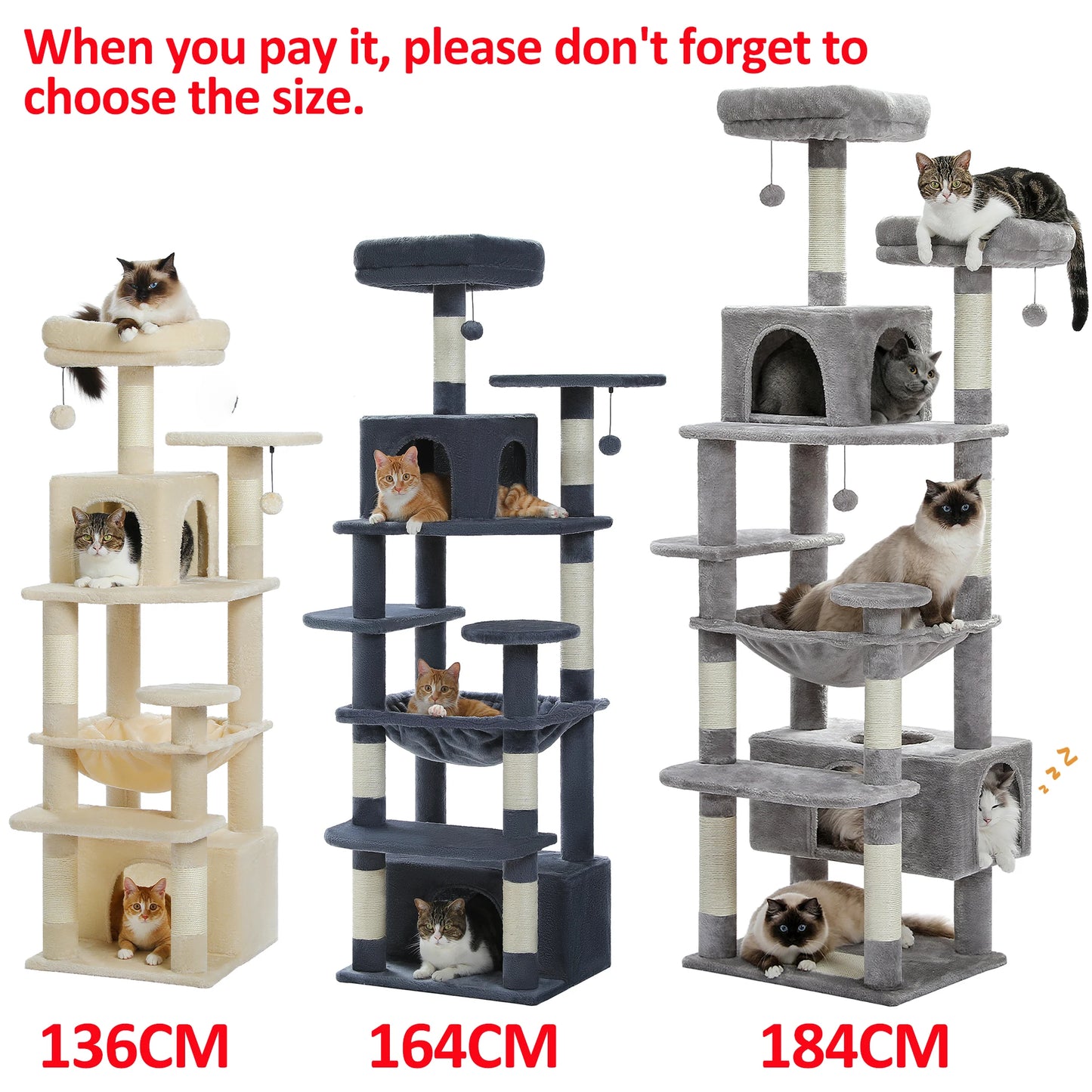PAWZ Road Cat Tree Tower With Sisal Posts Indoor Use