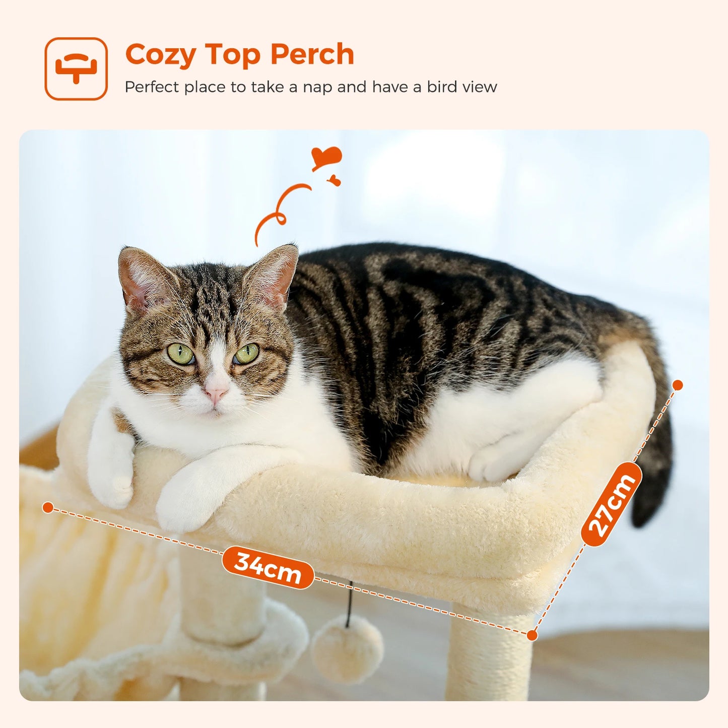 PAWZ Road Cat Tree Tower for Indoor Cats Scratching Posts