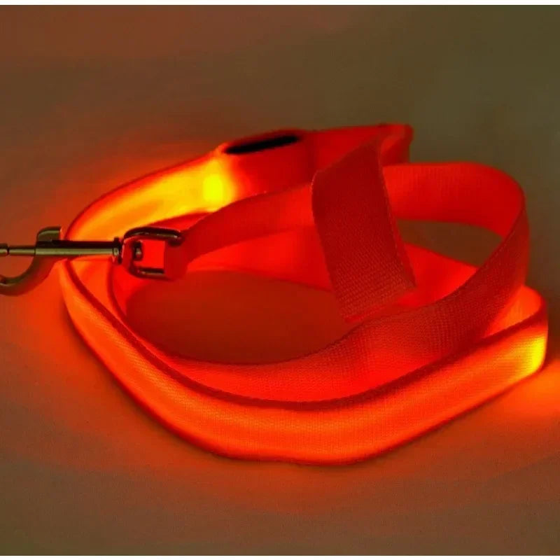 NONECN Luminescent LED Dog Leash Glowing Safety Rope Harness