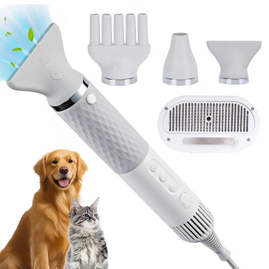 Portable Pet Hair Dryer with High Velocity 3-Speed
