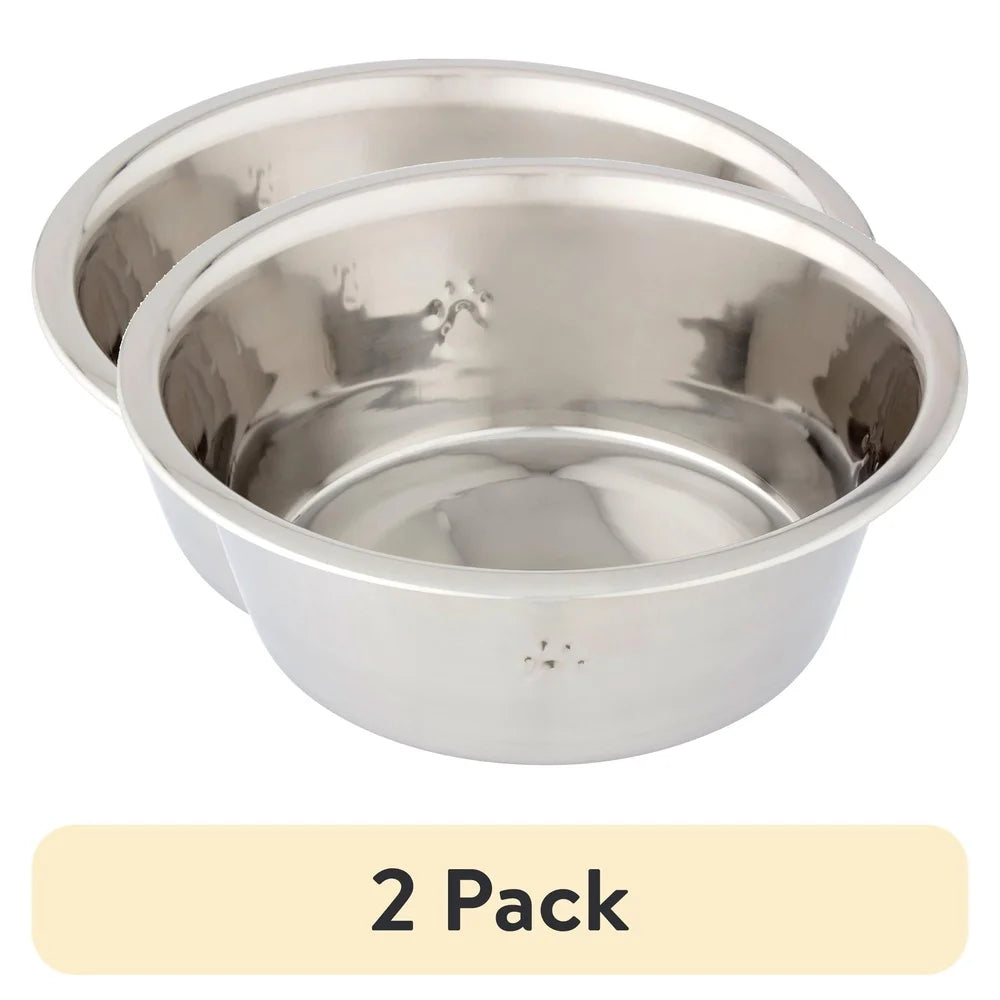 Stainless Steel Dog Bowl Set Non Slip Durable Dishwasher Safe
