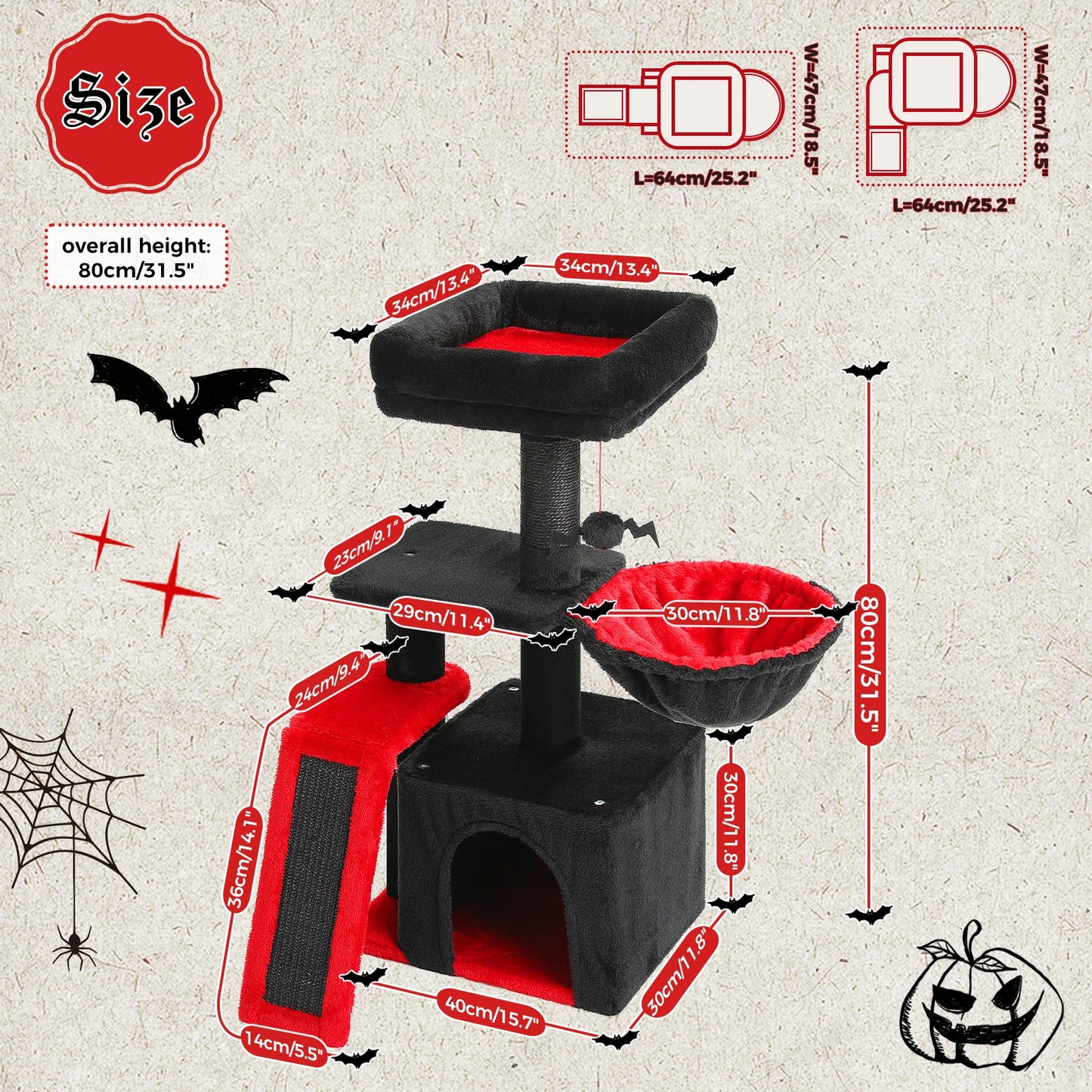 PAWZ Road Cat Tree Tower for Indoor Cats Duo Styles