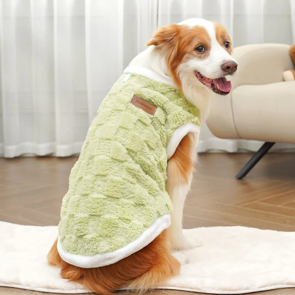NONECN Winter Warm Flannel Dog Sweater Coat for Pets